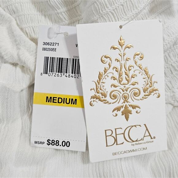 Becca by Rebecca Virtue Ponza Smocked One Shoulder Dress Size M - Picture 6 of 8